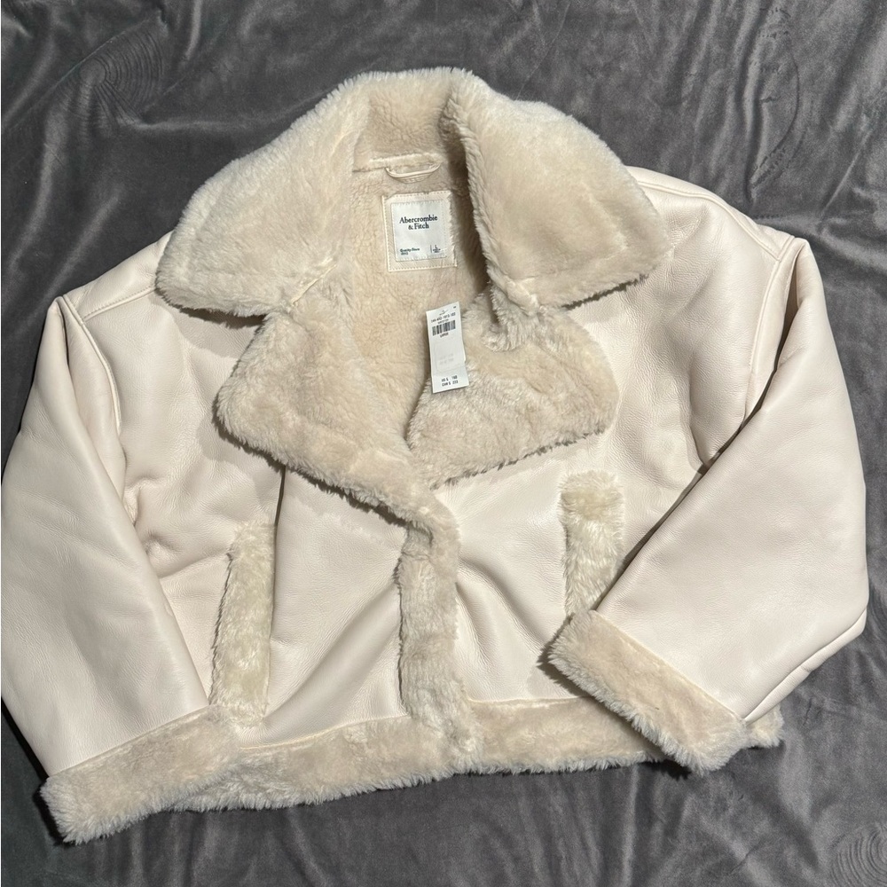 Leather/teddy coat